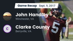 Recap: John Handley  vs. Clarke County  2017