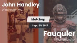 Matchup: John Handley High vs. Fauquier  2017