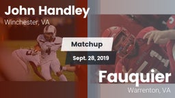 Matchup: John Handley High vs. Fauquier  2019