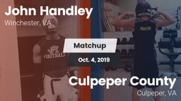 Matchup: John Handley High vs. Culpeper County  2019
