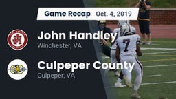 Recap: John Handley  vs. Culpeper County  2019