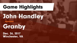 John Handley  vs Granby Game Highlights - Dec. 26, 2017