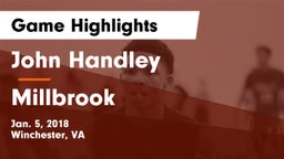 John Handley  vs Millbrook  Game Highlights - Jan. 5, 2018