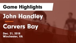 John Handley  vs Carvers Bay Game Highlights - Dec. 21, 2018