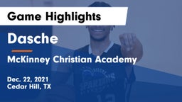 Dasche vs McKinney Christian Academy Game Highlights - Dec. 22, 2021