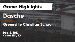 Dasche vs Greenville Christian School Game Highlights - Dec. 2, 2022