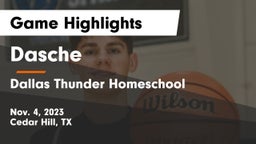 Dasche vs Dallas Thunder Homeschool  Game Highlights - Nov. 4, 2023