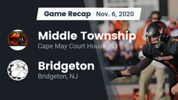 Recap: Middle Township  vs. Bridgeton  2020