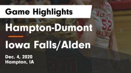 Hampton-Dumont  vs Iowa Falls/Alden  Game Highlights - Dec. 4, 2020