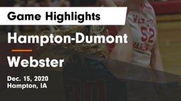 Hampton-Dumont  vs Webster  Game Highlights - Dec. 15, 2020