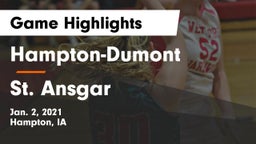 Hampton-Dumont  vs St. Ansgar  Game Highlights - Jan. 2, 2021