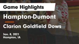 Hampton-Dumont  vs Clarion Goldfield Dows  Game Highlights - Jan. 8, 2021