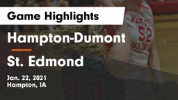 Hampton-Dumont  vs St. Edmond  Game Highlights - Jan. 22, 2021