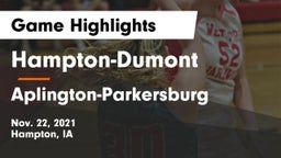 Hampton-Dumont  vs Aplington-Parkersburg  Game Highlights - Nov. 22, 2021