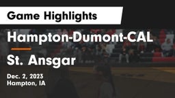 Hampton-Dumont-CAL vs St. Ansgar  Game Highlights - Dec. 2, 2023