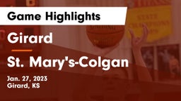 Girard  vs St. Mary's-Colgan  Game Highlights - Jan. 27, 2023