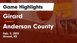 Girard  vs Anderson County  Game Highlights - Feb. 3, 2023