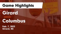 Girard  vs Columbus  Game Highlights - Feb. 7, 2023