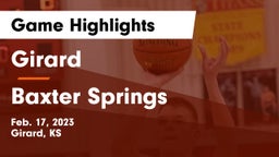 Girard  vs Baxter Springs   Game Highlights - Feb. 17, 2023