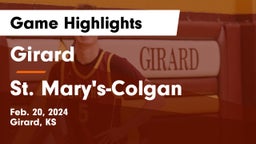 Girard  vs St. Mary's-Colgan  Game Highlights - Feb. 20, 2024