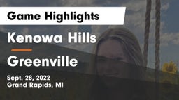 Kenowa Hills  vs Greenville  Game Highlights - Sept. 28, 2022