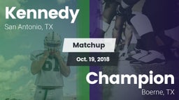 Matchup: Kennedy  vs. Champion  2018
