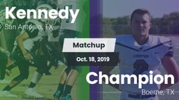 Matchup: Kennedy  vs. Champion  2019