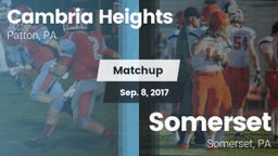 Matchup: Cambria Heights vs. Somerset  2017