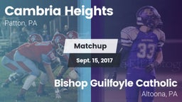 Matchup: Cambria Heights vs. Bishop Guilfoyle Catholic  2017