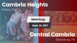 Matchup: Cambria Heights vs. Central Cambria  2017