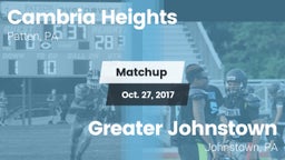 Matchup: Cambria Heights vs. Greater Johnstown  2017