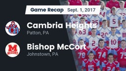 Recap: Cambria Heights  vs. Bishop McCort  2017