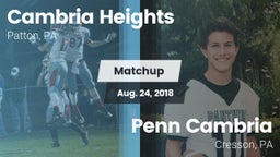 Matchup: Cambria Heights vs. Penn Cambria  2018