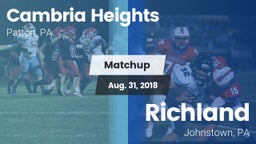 Matchup: Cambria Heights vs. Richland  2018