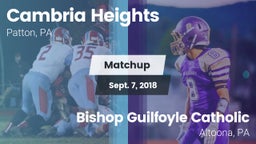 Matchup: Cambria Heights vs. Bishop Guilfoyle Catholic  2018