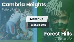Matchup: Cambria Heights vs. Forest Hills  2018