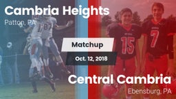 Matchup: Cambria Heights vs. Central Cambria  2018