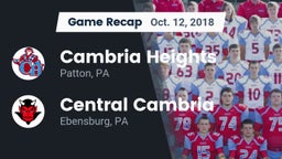 Recap: Cambria Heights  vs. Central Cambria  2018