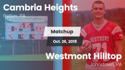 Matchup: Cambria Heights vs. Westmont Hilltop  2018