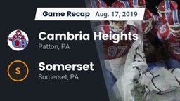 Recap: Cambria Heights  vs. Somerset  2019