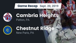 Recap: Cambria Heights  vs. Chestnut Ridge  2019