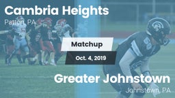 Matchup: Cambria Heights vs. Greater Johnstown  2019