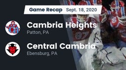 Recap: Cambria Heights  vs. Central Cambria  2020
