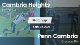 Matchup: Cambria Heights vs. Penn Cambria  2020