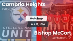 Matchup: Cambria Heights vs. Bishop McCort  2020