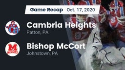 Recap: Cambria Heights  vs. Bishop McCort  2020