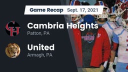 Recap: Cambria Heights  vs. United  2021