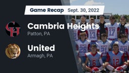 Recap: Cambria Heights  vs. United  2022