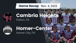 Recap: Cambria Heights  vs. Homer-Center  2022