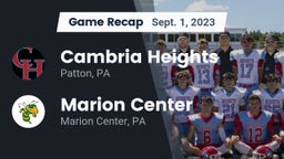 Recap: Cambria Heights  vs. Marion Center  2023